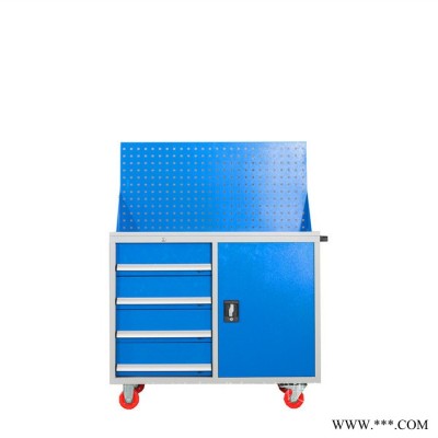 移动工具柜推车 四抽一门挂板五金工具柜 适用于工厂物品存放收纳图4