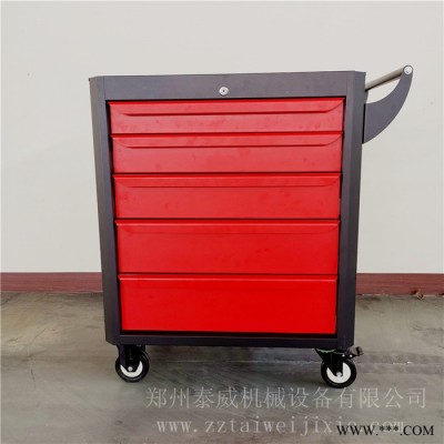 手推工具车 五抽带侧挂板 多功能维修工具车 五金手推车图1