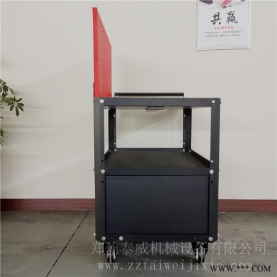 五金工具柜小推车 二抽带方孔挂板带扶手移动工具车 适用于工厂车间物品转移图3