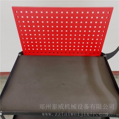 五金工具柜小推车 二抽带方孔挂板带扶手移动工具车 适用于工厂车间物品转移图8