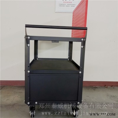 五金工具柜小推车 二抽带方孔挂板带扶手移动工具车 适用于工厂车间物品转移图1