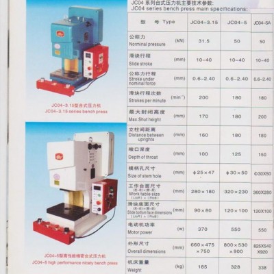 **广东协众批发金龟JB04台式压力机图4