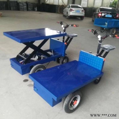 电动平板车仓库物流运输平板车电动搬运车拉货手推式电动工具车图3