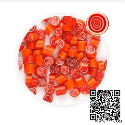 曼德1707006-3-1电动工具热熔玻璃切块100克装饰品DIY工具 红色小圈图案多种颜色可供选择千花图7