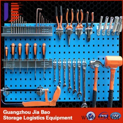 方孔工具挂板架洞洞板货架展示置物架工具墙壁五金物料工具架广州物料整理架 五金工具架 单面/双面移动物料架 工具收纳整理架图4