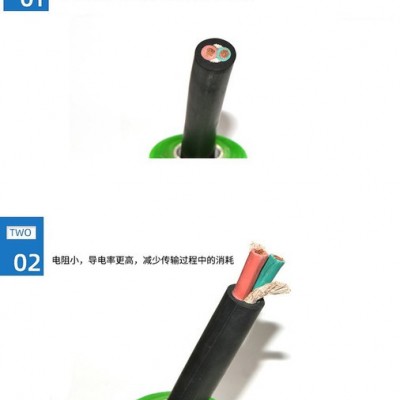 电力电缆 橡套电缆 五芯 YC5X2.5 橡套铜芯软电缆 电线电缆图3