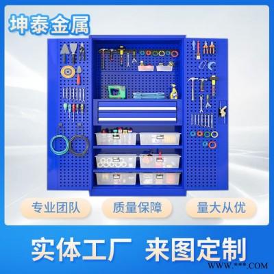江西宜春钣金加工 坤泰工厂重型工具柜 物料柜定制 五金配件带锁零件储物柜 加厚双开门图2