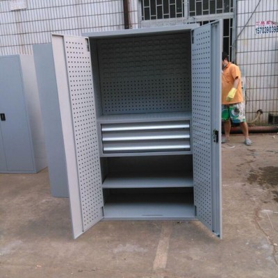博毅弘车间工具柜_重型车间工具柜五金储物柜铁皮柜带挂板工具柜图3