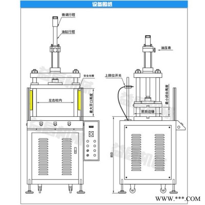 益启**】东莞四柱油压机 模具压合精密型四柱压力机小型液压冲断机刀模冲压设备图4