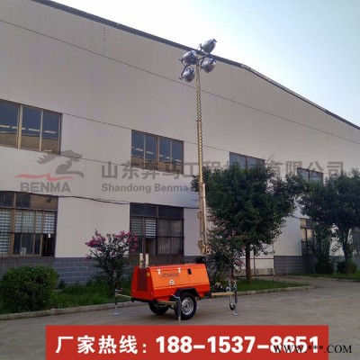 国内外加班施工9米拖车照明车 手摇升降移动照明车 带动电动工具 应急发电照明图2