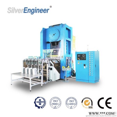 【银工机械】 全自动铝箔容器生产线 高精度铝箔容器 SEAC-80T压力机 冲床图2