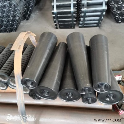 生产锥形辊子   耐磨调心托辊  锥形调心托辊组加工图4