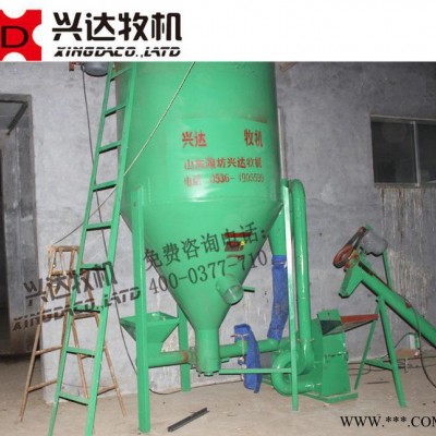 猪鸭饲料加工设备 小型猪饲料搅拌粉碎设备 直销图1