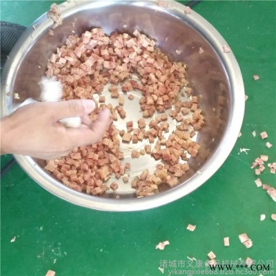 义康制造QDJ-350型 牛肉粒加工设备  餐厅切菜机  豆干切丁设备图8