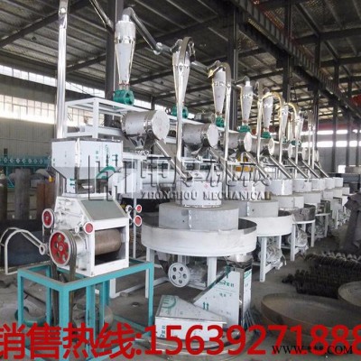 石磨面粉机组加工设备 全自动石磨面粉机组 成套面粉加工机械图5