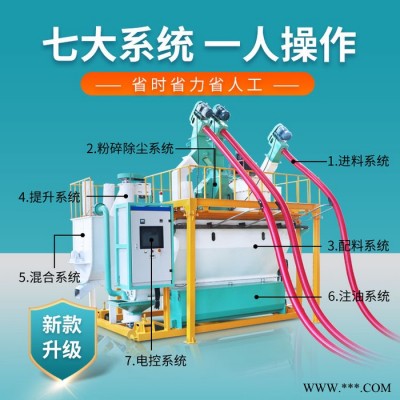 新恒富AT-3A全自动粉料机组 大型牛羊料饲料加工设备 饲料加工生产线