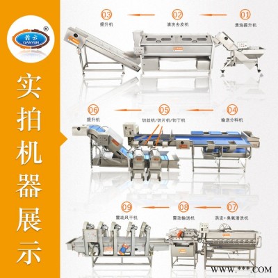 赣云净菜流水线中央厨房配套加工设备厨房设备 中央厨房清洗机 厨房洗菜机图5