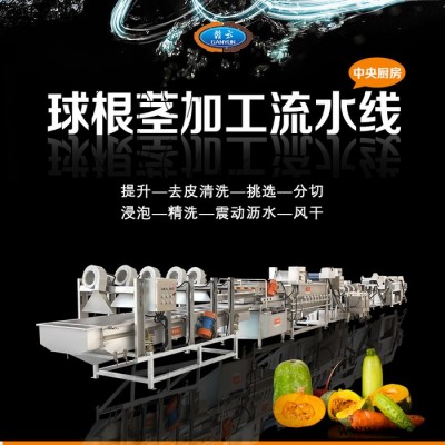 赣云净菜流水线中央厨房配套加工设备厨房设备 中央厨房清洗机 厨房洗菜机