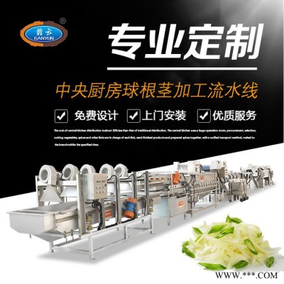 赣云净菜流水线中央厨房配套加工设备厨房设备 中央厨房清洗机 厨房洗菜机图2