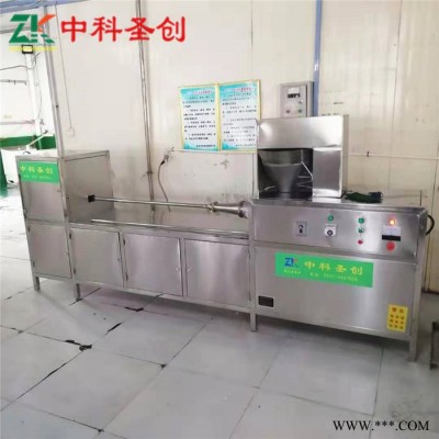 豆腐卷素鸡成形设备,全自动切断千张卷机,豆制品加工设备一步成型素鸡机图7