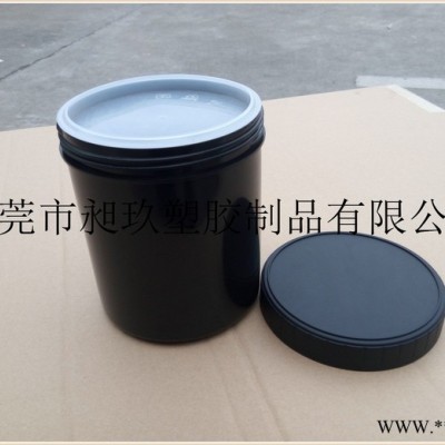 东莞生产1L螺旋塑料罐油墨罐/防伪油墨罐涂料罐油脂罐，结实有内盖密封性非常好图5