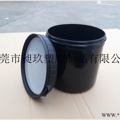 东莞生产1L螺旋塑料罐油墨罐/防伪油墨罐涂料罐油脂罐，结实有内盖密封性非常好图4