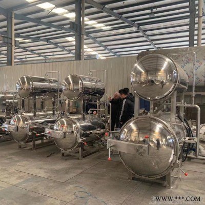 众惠800*1500双层高温杀菌锅 粽子整套加工设备 肉粽灭菌机器图5