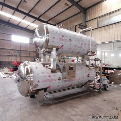 众惠800*1500双层高温杀菌锅 粽子整套加工设备 肉粽灭菌机器图6