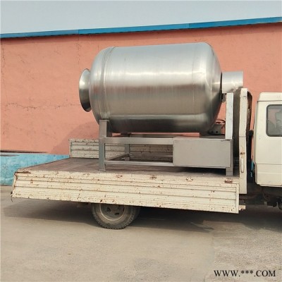 义康牌GR-1600L淀粉调味料肉块滚揉设备  五花肉入味滚肉桶  腊肉加工成套设备图8