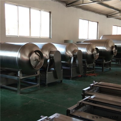 义康牌GR-1600L淀粉调味料肉块滚揉设备  五花肉入味滚肉桶  腊肉加工成套设备图4