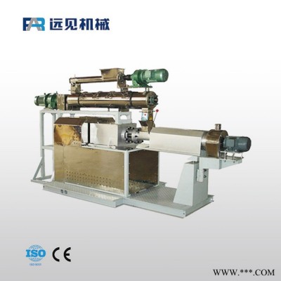 远见SPHS-DS 颗粒水产类饲料膨化机 水产饲料颗粒加工设备 江苏全新双螺杆膨化机图2