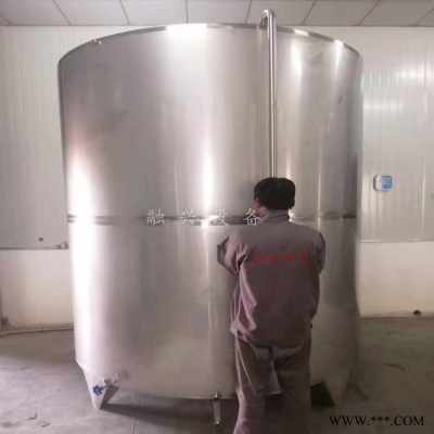 山西不锈钢酒罐加工定做 卧式不锈钢罐 酒厂用酿造设备 盘管加热搅拌罐价格图5