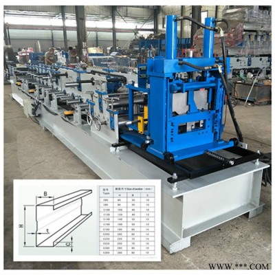 圣润80-300C型钢设备 彩钢加工设备 快速换号c型钢机 电脑换型c型钢机图5
