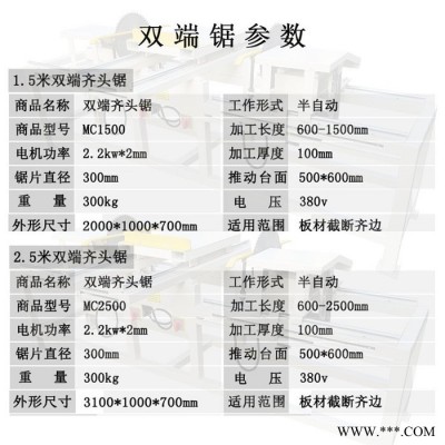 【锐德】双头锯自动断料锯木方双端齐头锯板材加工设备双端锯河北木工机械图3