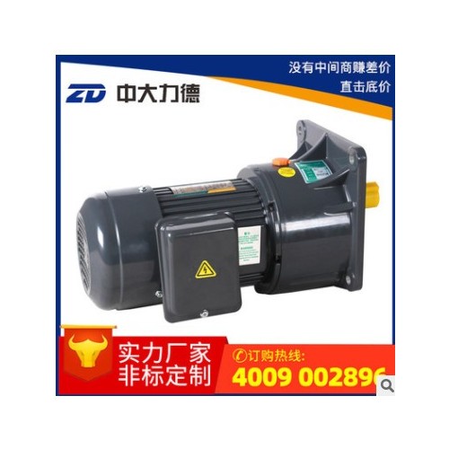4#中大力德小型交流齿轮减速电机 200w400W750W1500w出轴32电机