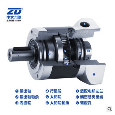 ZD中大力德40/60/80/120/160ZDE直齿行星减速器 伺服齿轮减速器