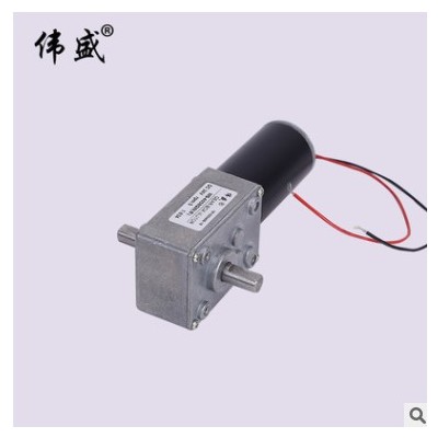 WS-4058GW双出轴涡轮蜗杆减速电机12V24V正反转直流齿轮减速马达图3