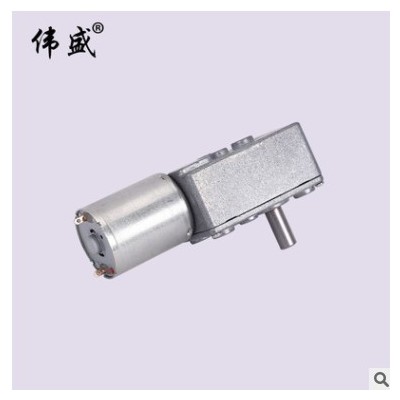 WS-3247GW金属齿涡轮蜗杆减速电机12V24V大扭矩直流减速调速马达图2
