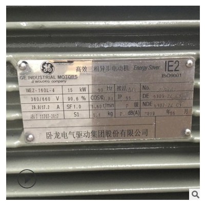通用GE电机美国通用电气WE2电动机卧龙三相异步可做NEMA标准