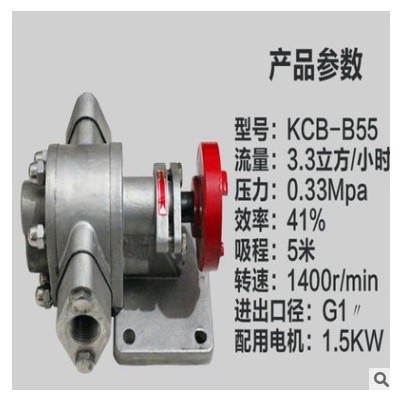 食品级304不锈钢泵头KCB-83.3/55/33.3/18.3齿轮泵抽油泵蜂蜜泵图2