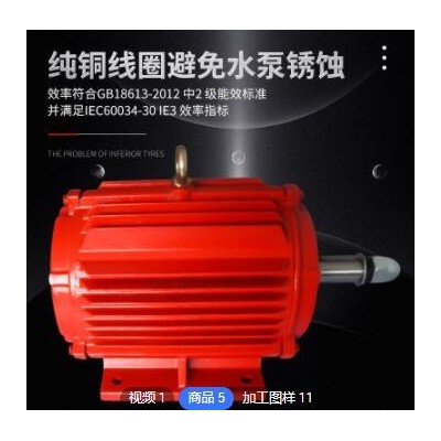 厂家直销隧道及消防风机专用电机750W至90KW2极2900转高温可订做图2