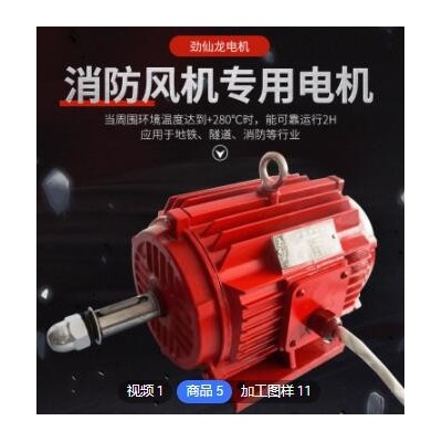 厂家直销隧道及消防风机专用电机750W至90KW2极2900转高温可订做