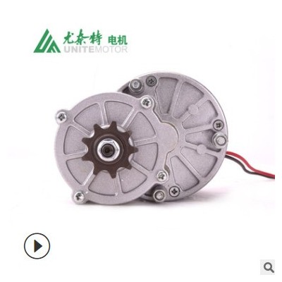 尤奈特永磁直流有刷减速电机农机电动滑板车MY1016Z3-350W36V24V图2