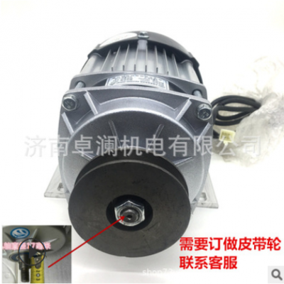 尤奈特有刷电机MY1122ZXF650W48V36V24V农机绞肉机设备皮带轮传动图2