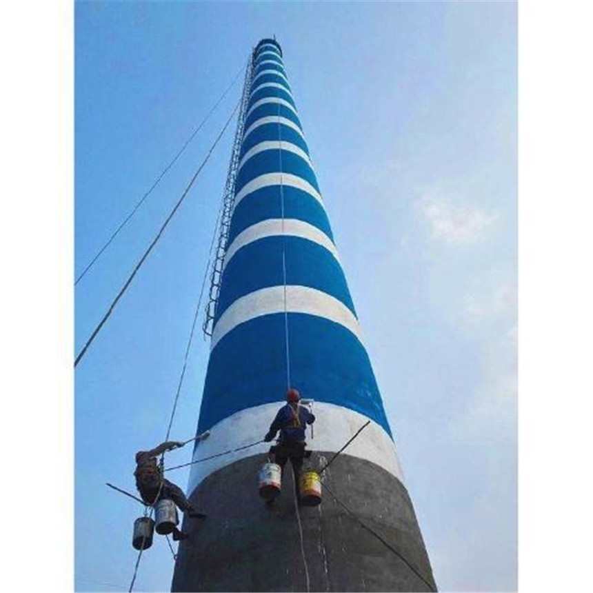 【三里港高空】砖烟囱刷油漆公司 80米烟囱刷油漆公司 冷却塔刷油漆公司