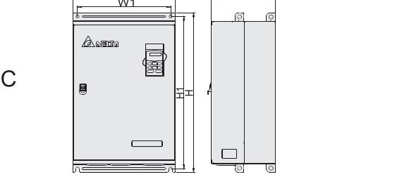 VFD-B系列变频器尺寸