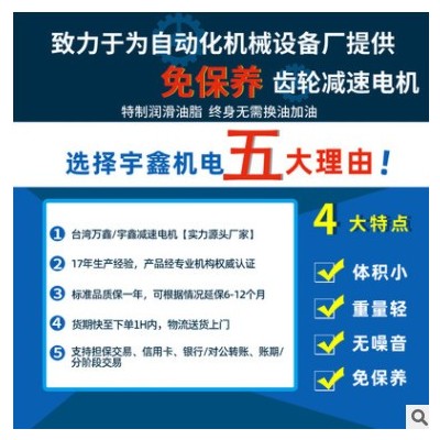 免保养台湾万鑫齿轮减速电机GH28轴三相卧式马达交流齿轮箱带电机图2