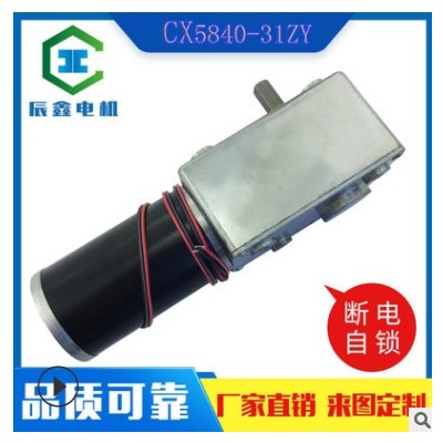 厂供CX5840齿轮箱31ZY蜗轮蜗杆自锁袋子机售货机微型直流减速电机图3