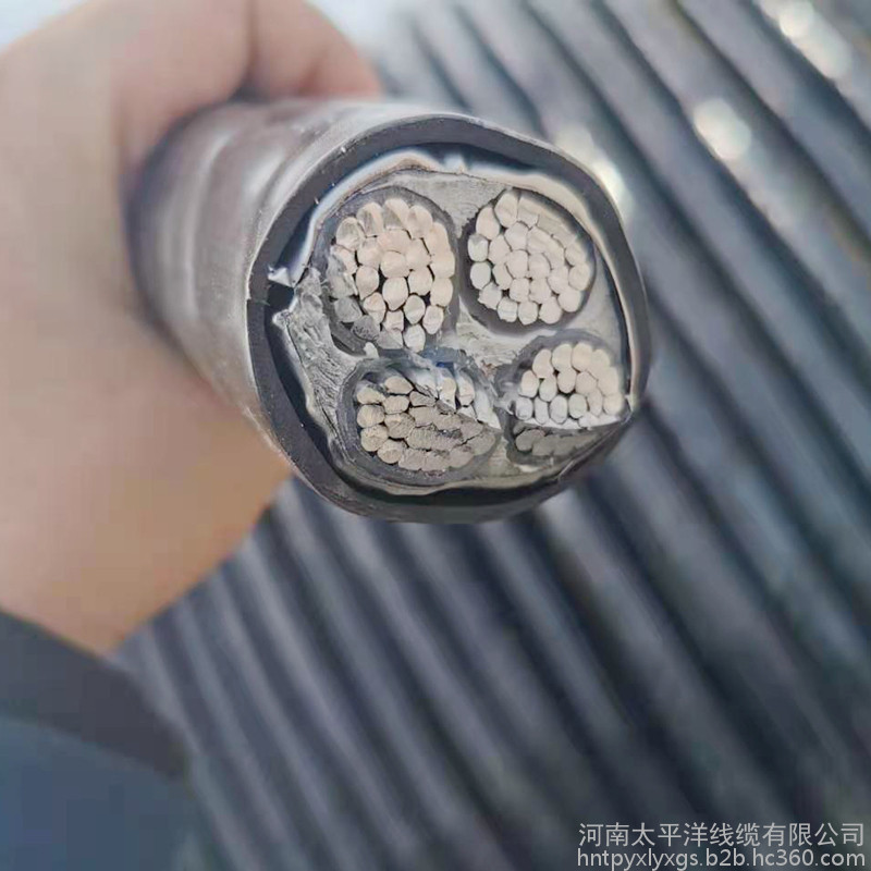 铝芯铠装电缆型号 YJLV22钢带铠装电缆