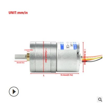 25-2418直流无刷减速电机 12v24v卷发器电机低速电机 马达图3